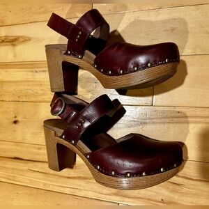 Dansko Dotty Leather Clogs